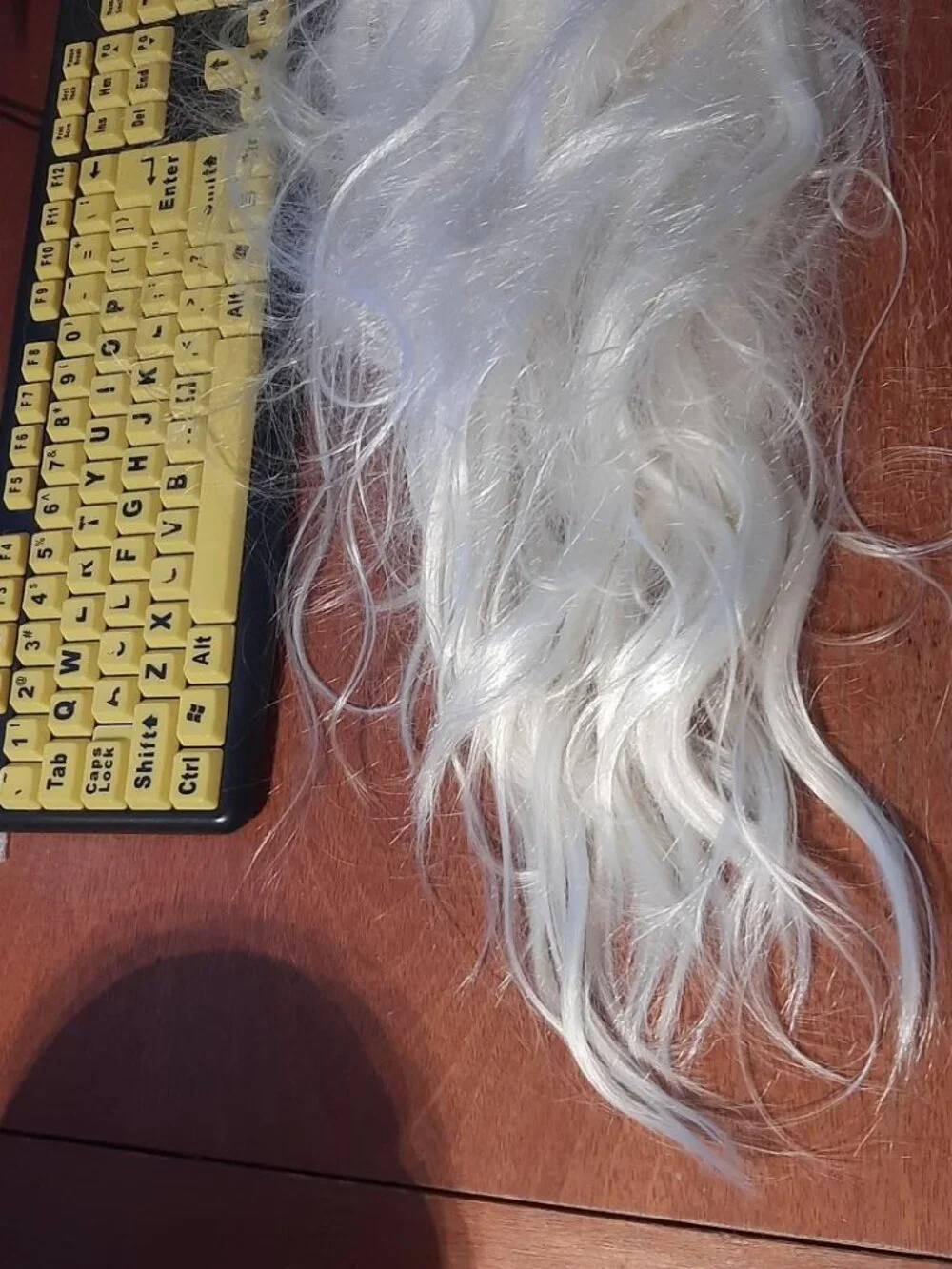 NEW ! Women Long Wig 31 Inch Straight Platinum Blonde